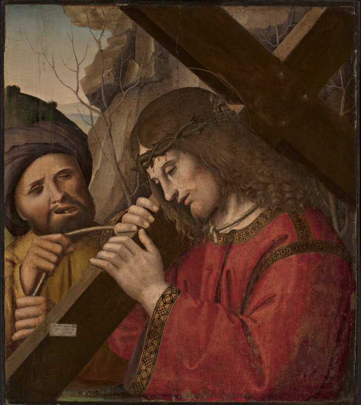 Cristo portacroce con un manigoldo (dipinto) by Palmezzano Marco (prima met&agra